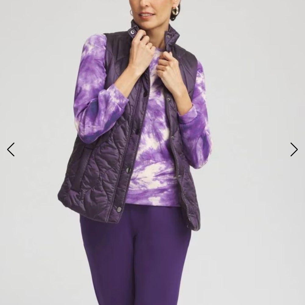 Chico’s Zenergy Scuba Tie Dye Pul 1 (M/8) Athleisure Travel Style